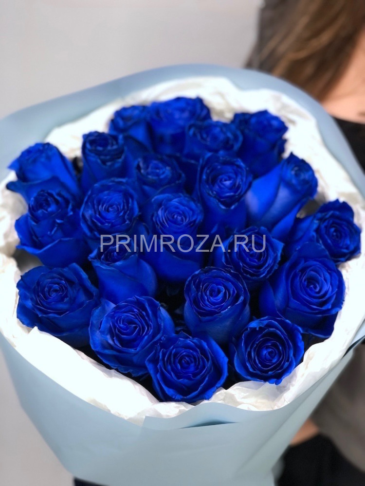 Букет синих роз (21 шт)